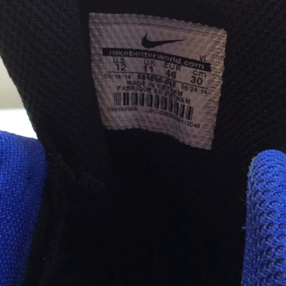 Nike BSBL Blue & Black Sneaker Size 12 main image 6